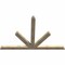 Ekena Millwork Saratoga Rough Sawn Timber Gable Bracket, Douglas Fir, 108"W x 72"H x 4"D x 6"F, 16/12 Pitch GBW108X72X0406SAR00RDF - alternate 3